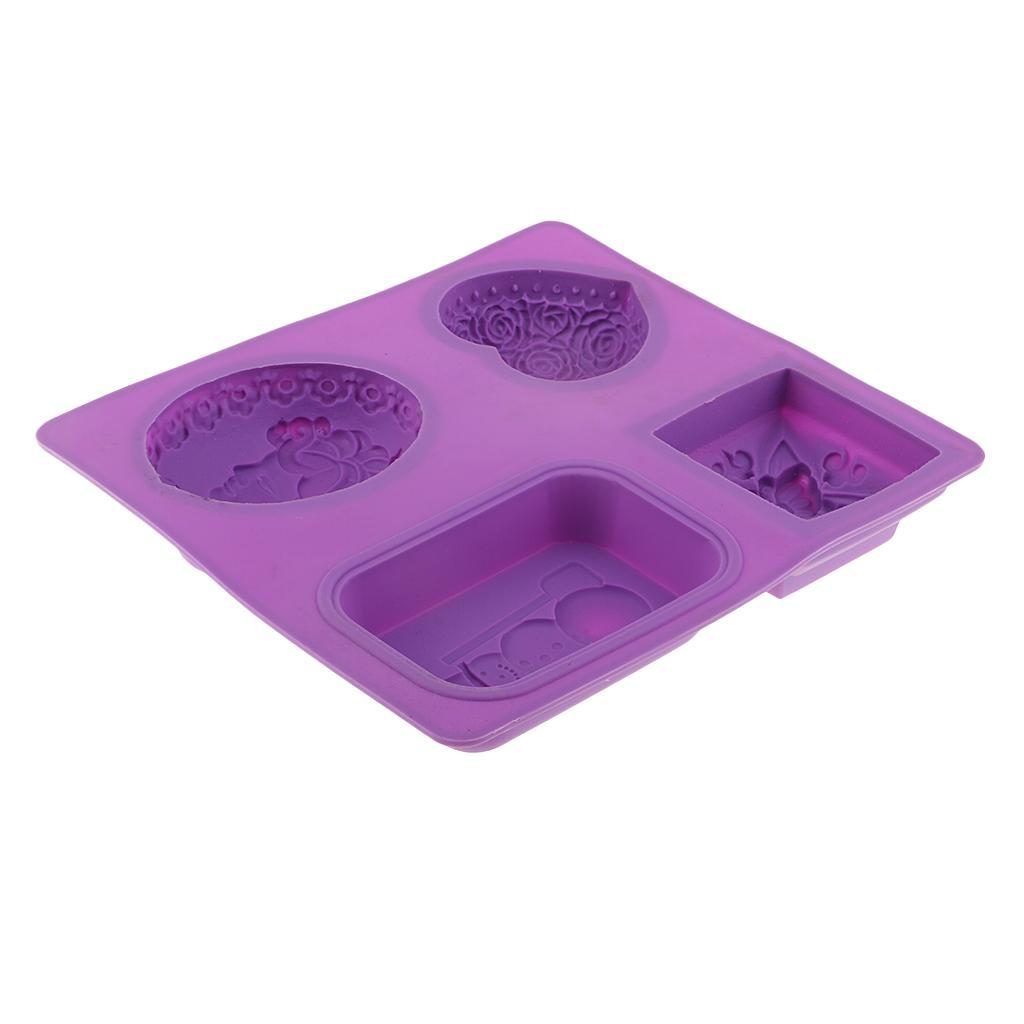 Square Rectangle Oval Heart Shapes Fondant Silicone Mold for Sugarcraft, Cake Decoration, Chocolate, Baking Mold, Sugarpaste, Soap Making, Icing Tray