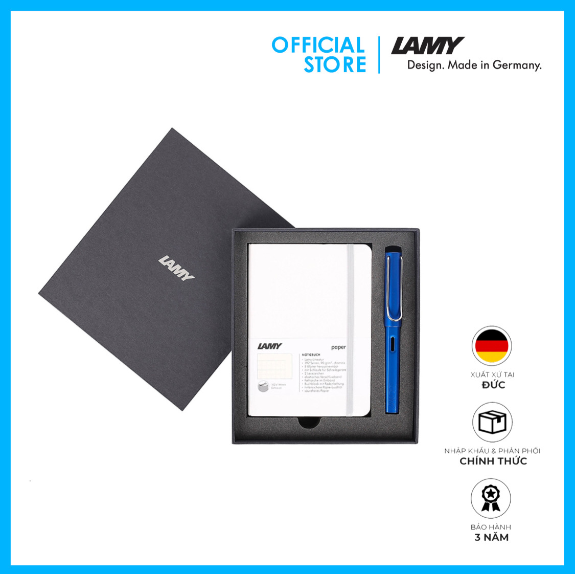 Gift Set Lamy Notebook A6 Softcover White + Lamy Al-Star Blue - GSA6-Al0018