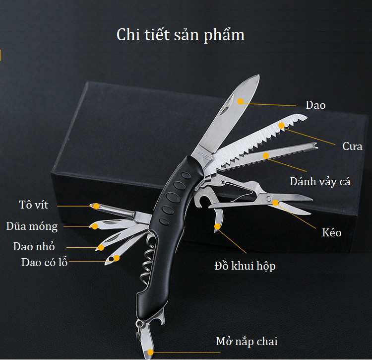 Móc khóa kiêm dụng cụ tích hợp 11 chức năng trong 1 MG5