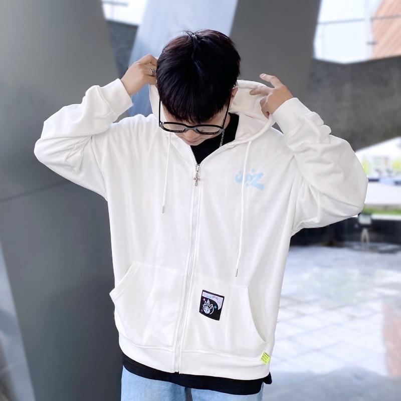 UPZ Áo Khoác Hoodie Dây Kéo Cơ Bản SS2 (Trắng Kem/ Xanh Ngọc/ Tím/ Be)