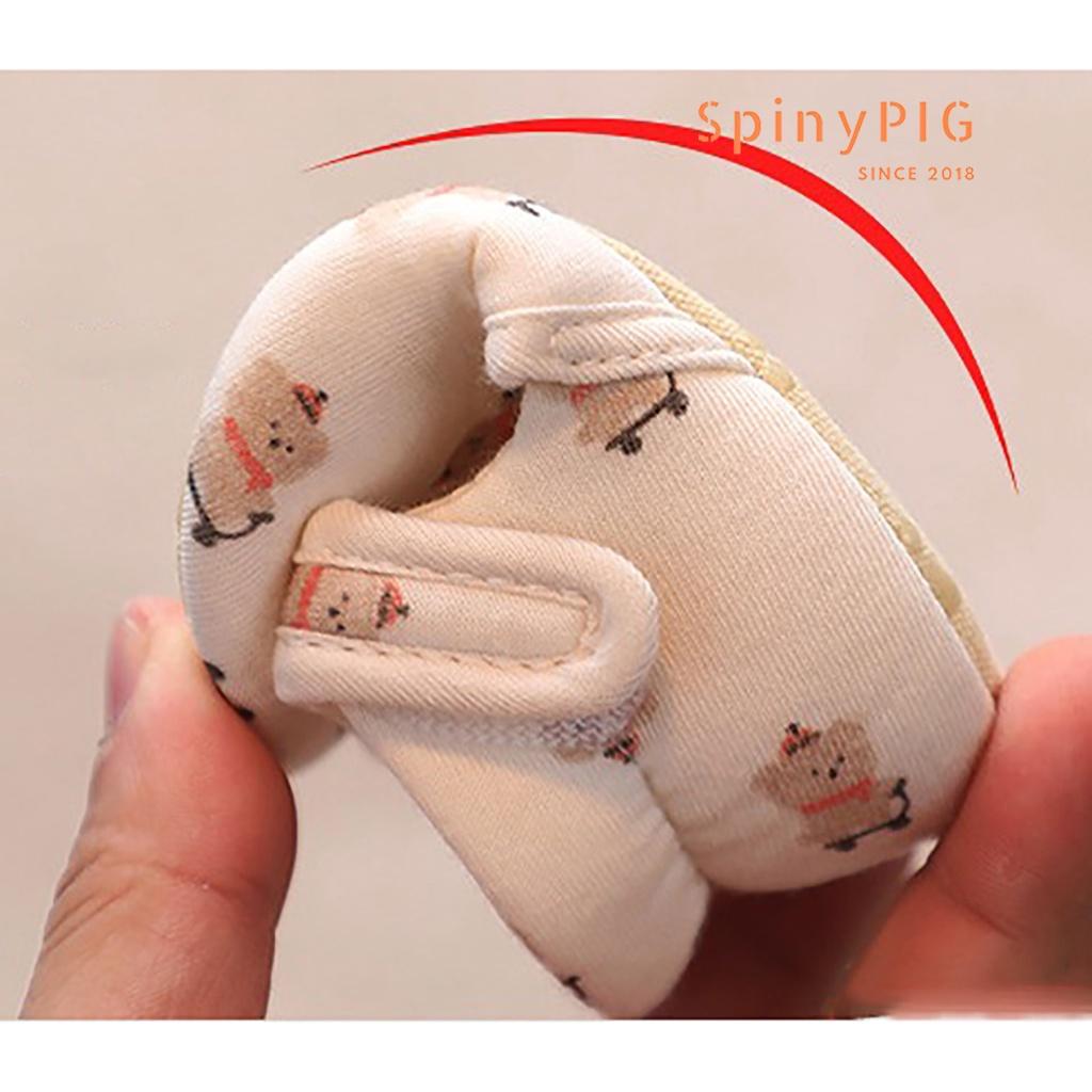 Giày tập đi cho bé 0-18 tháng tuổi 100% cotton hữu cơ tự nhiên không chất tẩy nhuộm chống trơn trượt hàng siêu xinh ơi