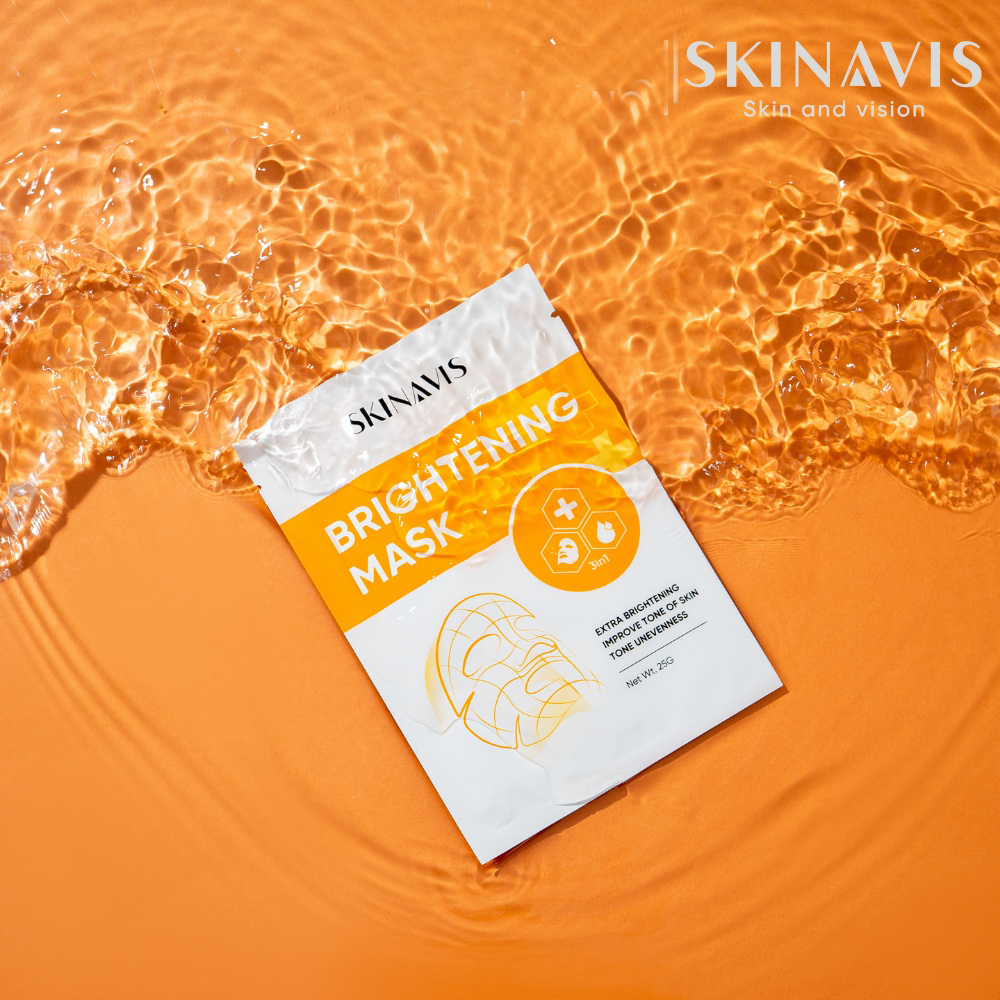 Mặt nạ trắng da Skinavis Brightening Mask - Hộp 10 miếng