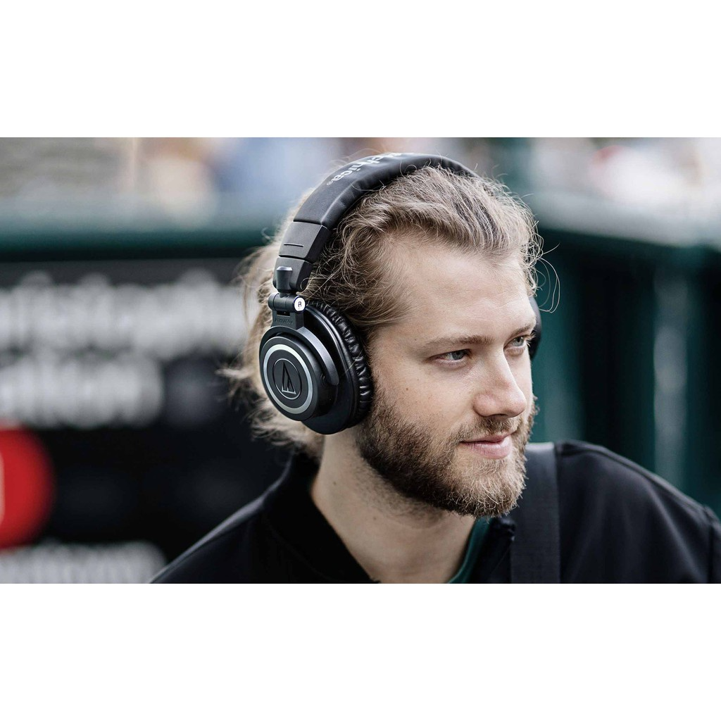 Tai Nghe Bluetooth Chụp Tai Over-ear Audio Technica ATH-M50xBT Thời Lượng Pin 40H - Hàng Chính Hãng