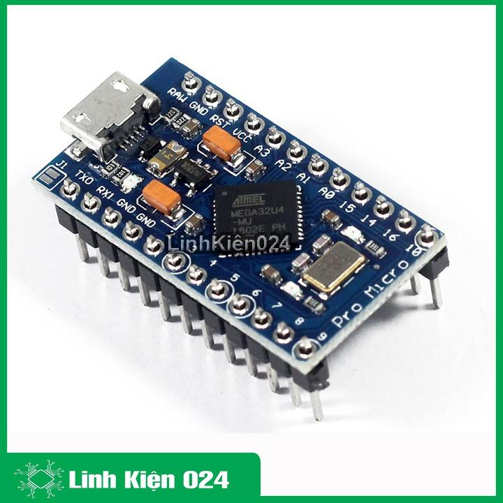 Sản phẩm KIT Arduino Pro Micro 5V/16Mhz ATmega32U4 ( BH : 1 tháng )