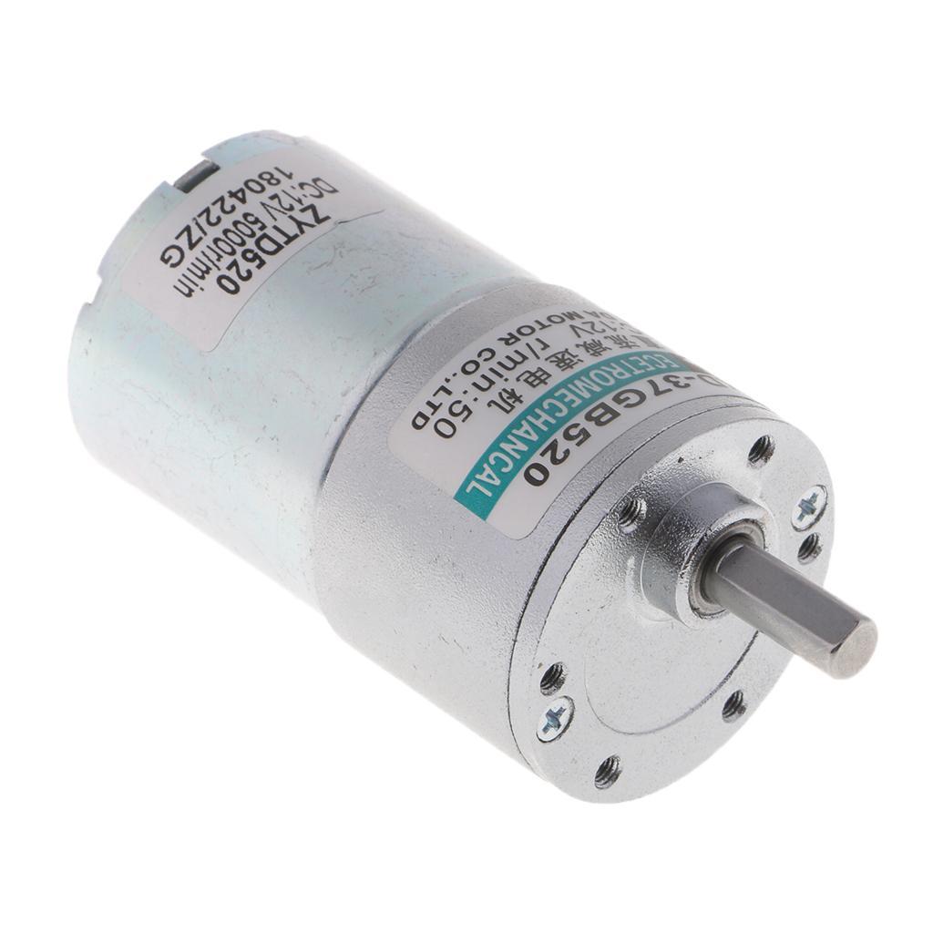 XD-37GB520 DC12V 10W 50RPM Micro Gear Motor High Adjustable Speed
