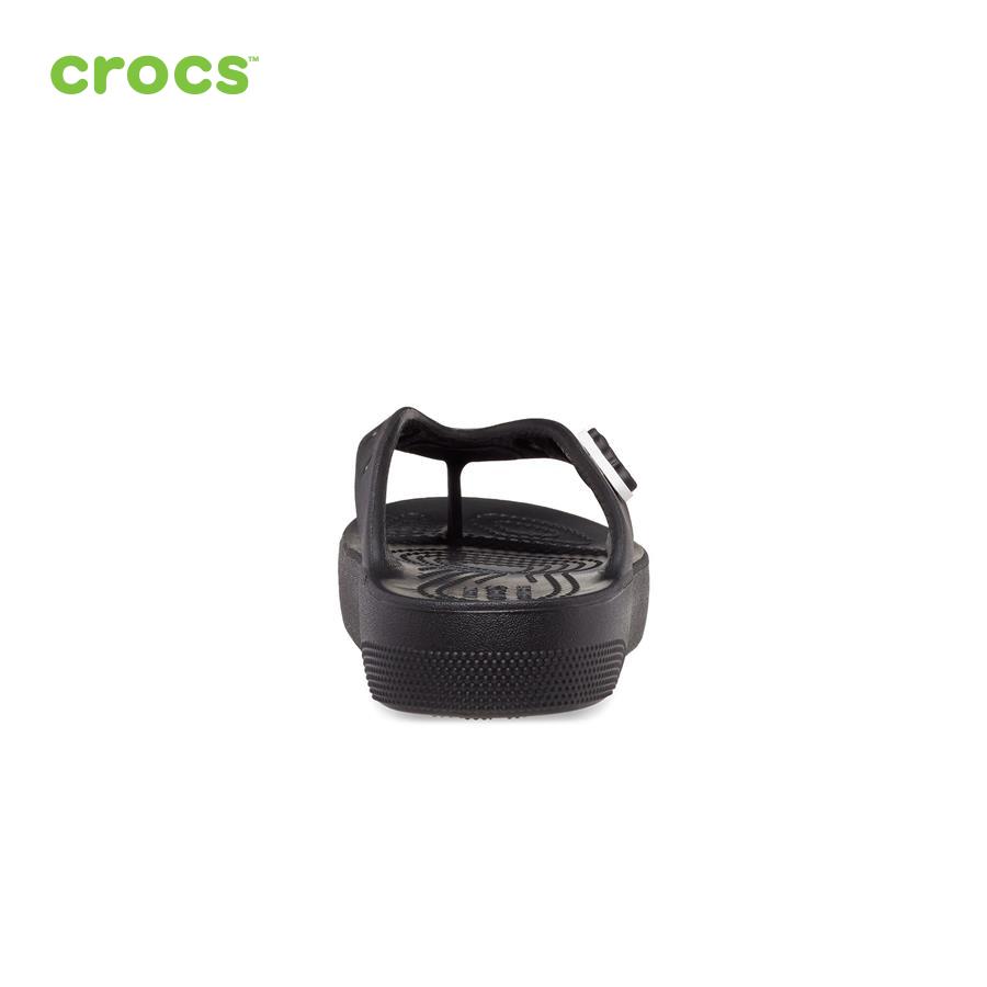 Dép xỏ ngón nữ Crocs FW Classic Flip Platform W Black - 207714-001