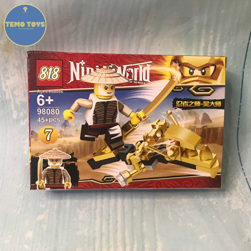 bộ ghép hình lego giá rẻ chima  ninjago cho bé trai 42 chi tiết tăng khả năng sáng tạo Temo Toys