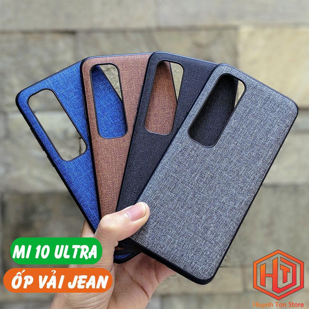 Ốp lưng Mi 10 Ultra vân vải Jean chống bám vân tay cực tốt