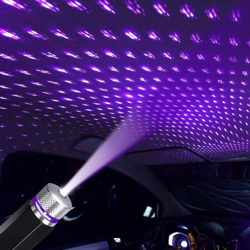 Đèn LED USB chiếu hình bầu trời sao tạo bầu không khí thích hợp trang trí bên trong xe hơi