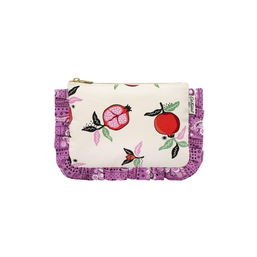 Cath Kidston - Ví nữ /The Frilly Pouch - Pomegranate - Cream -1049398