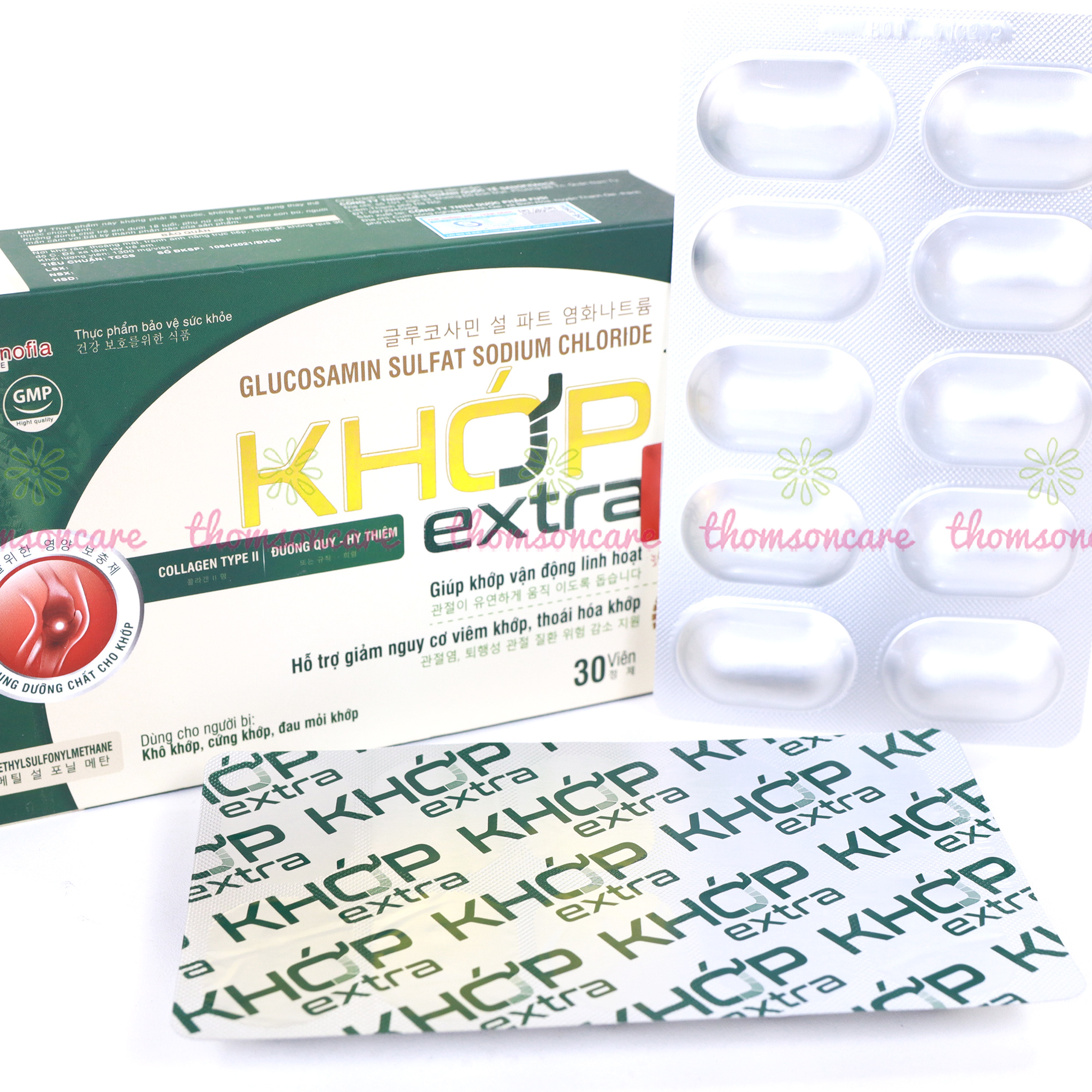 Viên Khớp Extra Hộp 30 viên - Bổ sung chất nhầy, giảm đau xương khớp, thoái hóa khớp từ thảo dược - Thomsoncare