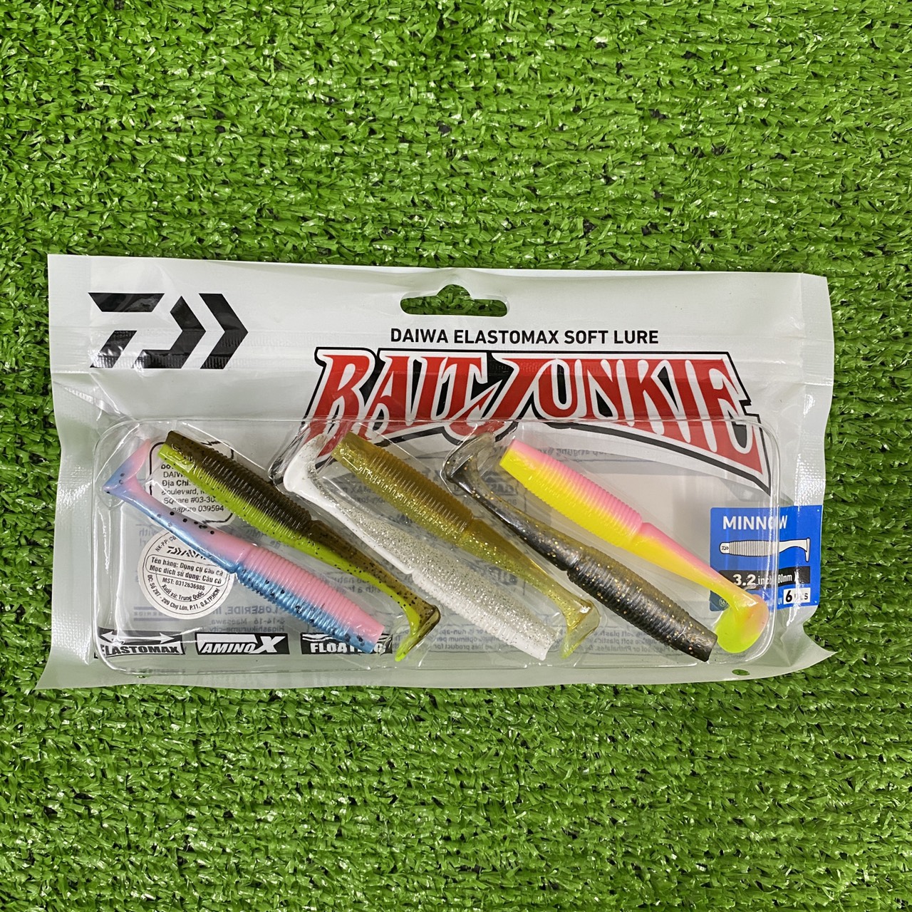 Combo 6 Con Mồi Mềm Daiwa Minnow Dài 80mm Dùng Câu Lure Cá Sông Biển