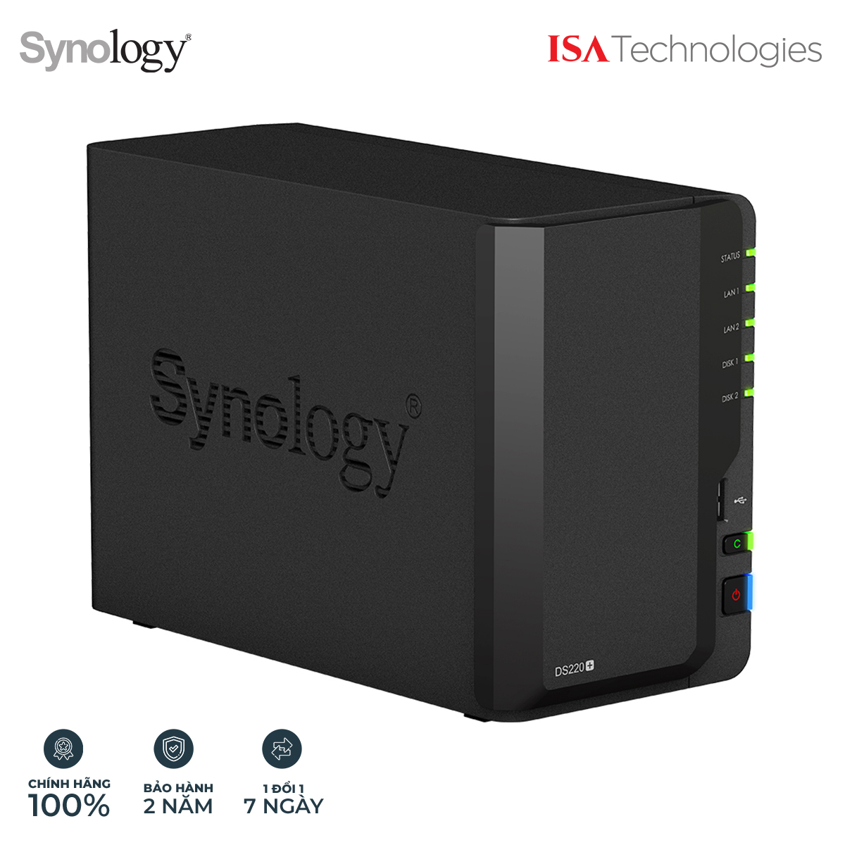 Thiết Bị Lưu Trữ Nas Synology DS220+ Hàng Chính Hãng