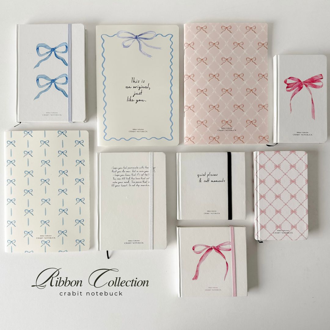 Sổ tay A5 A6 Vuông mini sổ ghi chép bỏ túi Crabit Ribbon Collection
