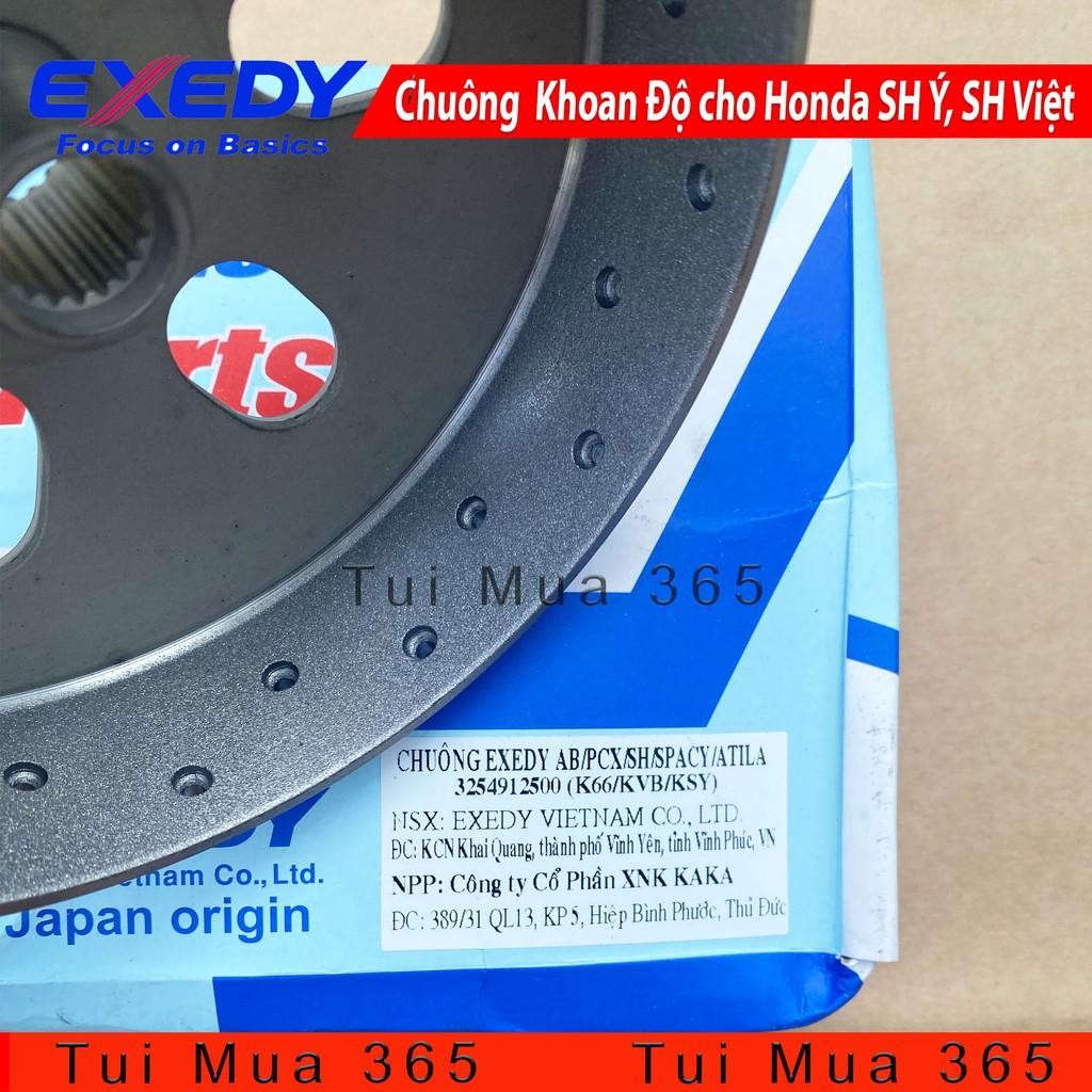 Chuông EXEDY Khoan Độ cho xe Honda SH Ý, SH Việt, Dylan, A Còng