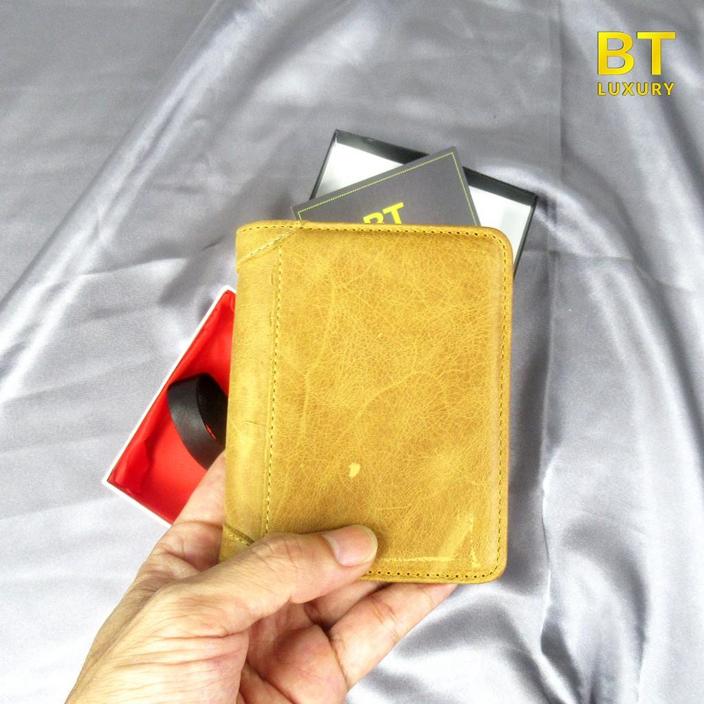 Ví da bò cao cấp - Kích thước chuẩn phù hợp giấy tờ cũ - Làm từ da bò 100% - Ví da BT Luxury