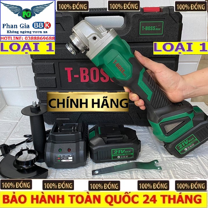 Máy Mài Pin cao cấp TBOSS 21V Không Chổi Than Siêu Khoẻ