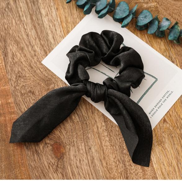Dây buộc tóc vải lụa Scrunchies Vintage sang chảnh chất lụa mềm HD52