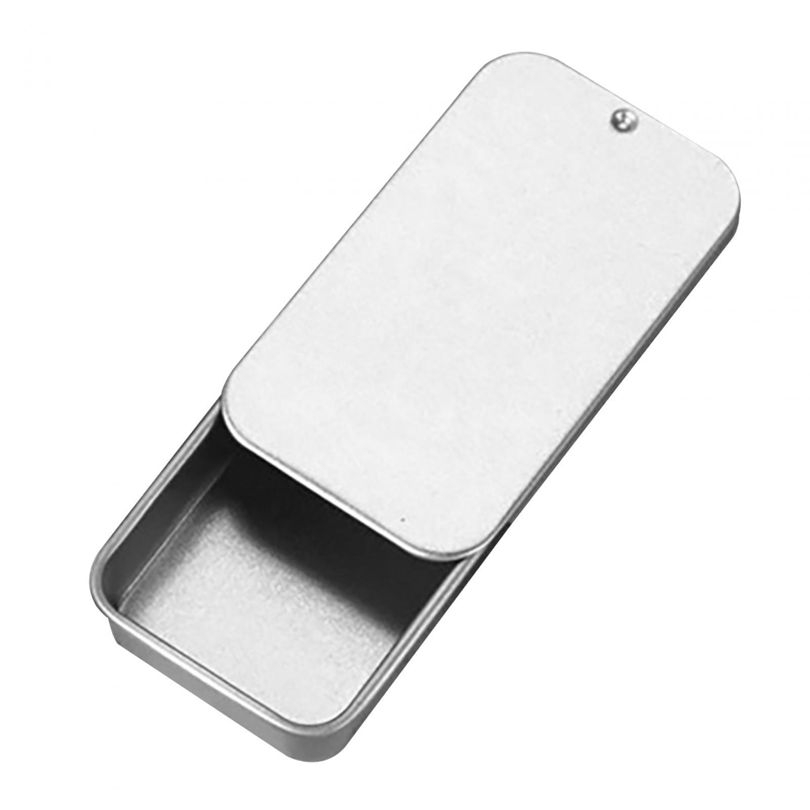 Tin Box Container Metal Tin Sundries Organizer Storage Can Slide Top Rectangle Easter Egg Tin Box Cookie Tins for Travel Party Holiday Gifts