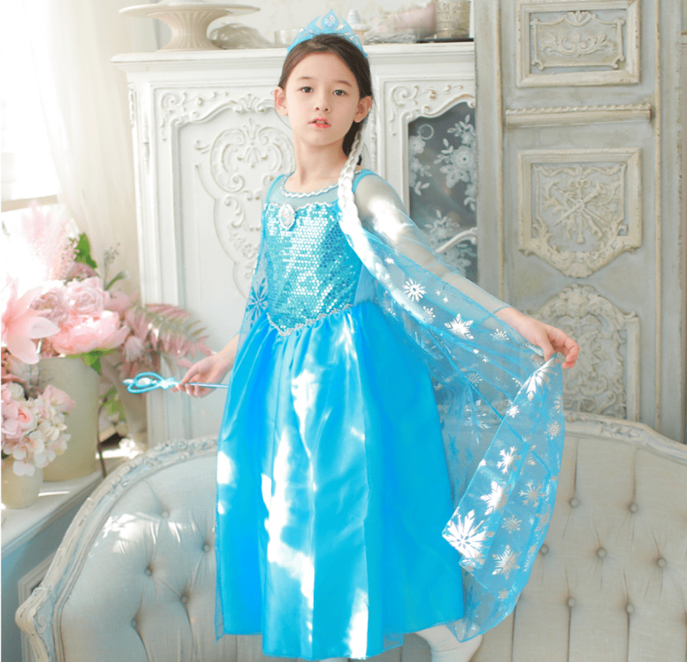 Váy hóa trang cao cấp Elsa 1 (kèm phụ kiện)