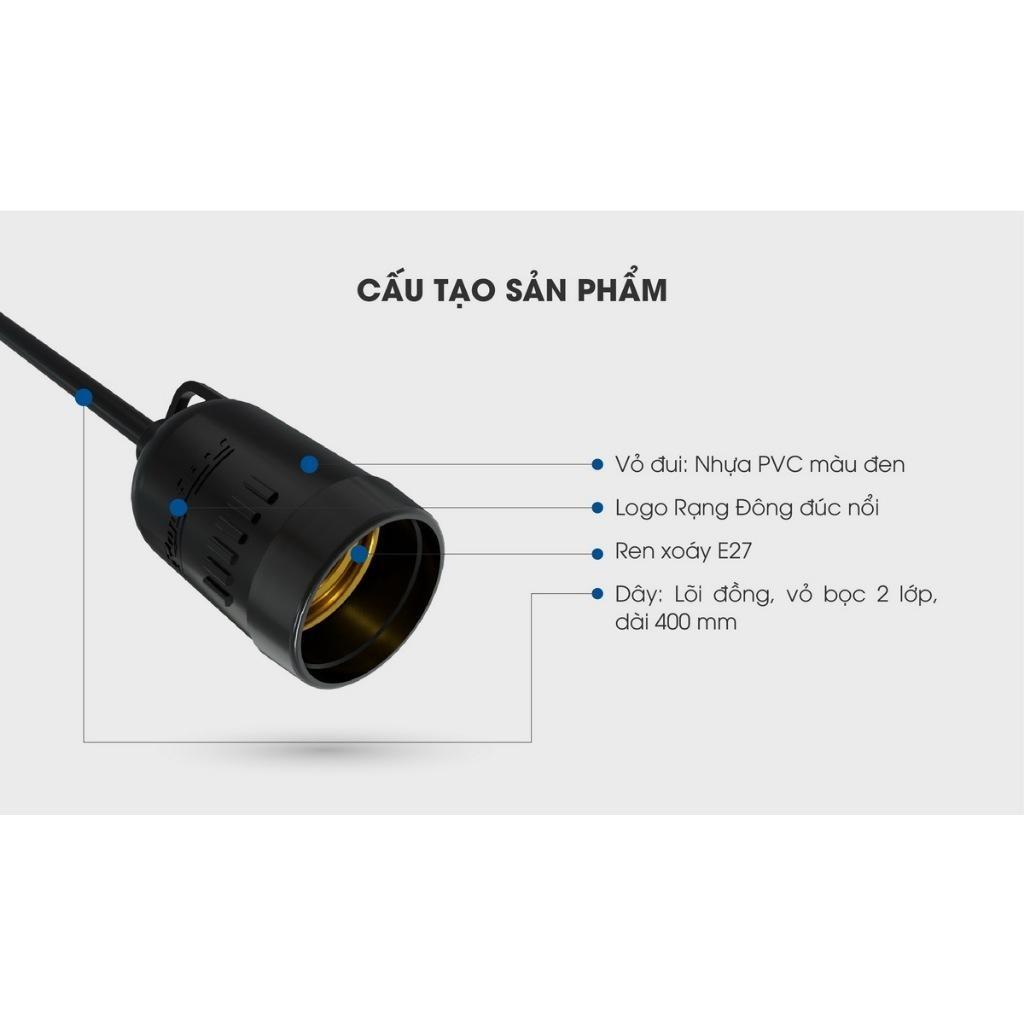 Đui đèn chống nước Rạng Đông chính hãng model E27 IP65