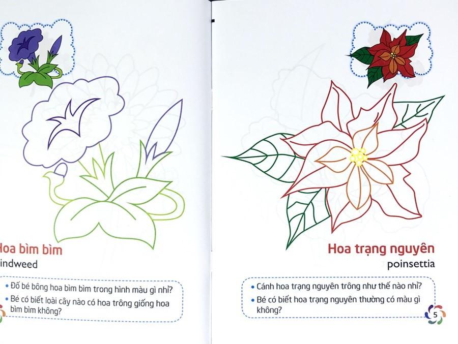Sách Tập Tô Màu Và Nhận Biết Thế Giới Xung Quanh - Các Loại Hoa