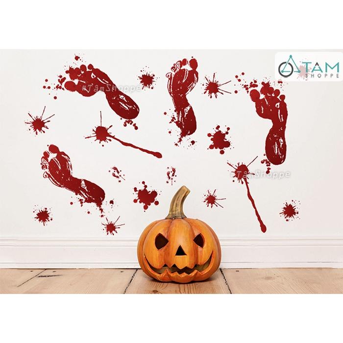 Decal Halloween dán kính tay chân máu nhiều kiểu HLW-DECAL-03