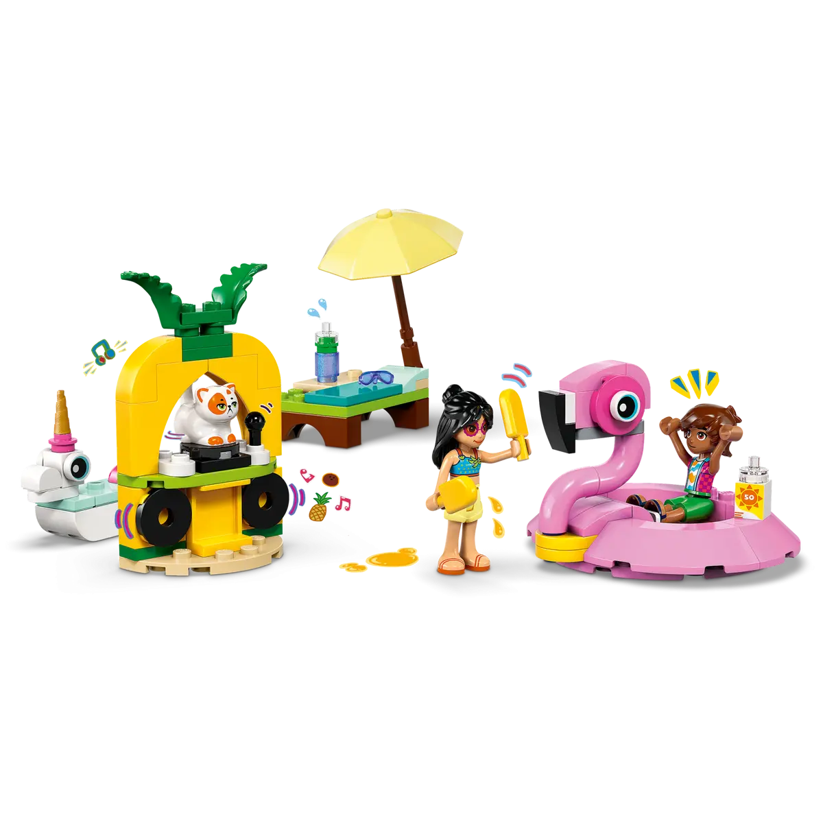Đồ Chơi Lắp Ráp Bữa Tiệc Hồ Bơi Của Kỳ Lân Và Hồng Hạc - Lego Friends 42658 (99 Mảnh Ghép)
