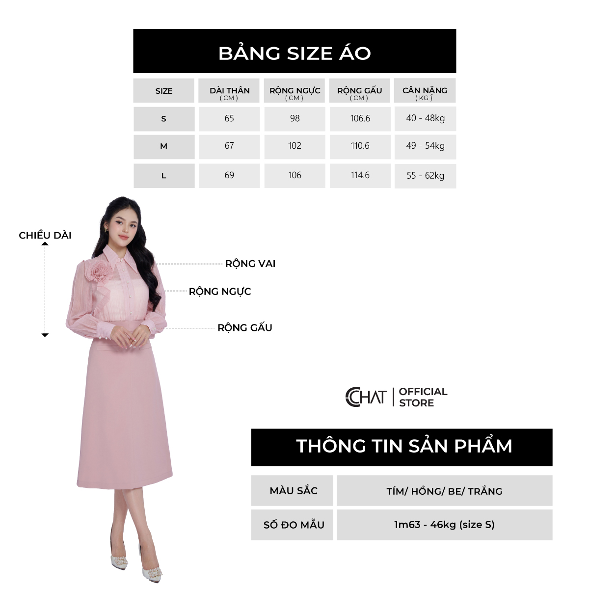 Áo Sơ Mi Nữ  Kèm Tag Hoa Lệch Vai Dáng Suông Chất Voan Mềm Nhẹ 13FDV2019ST