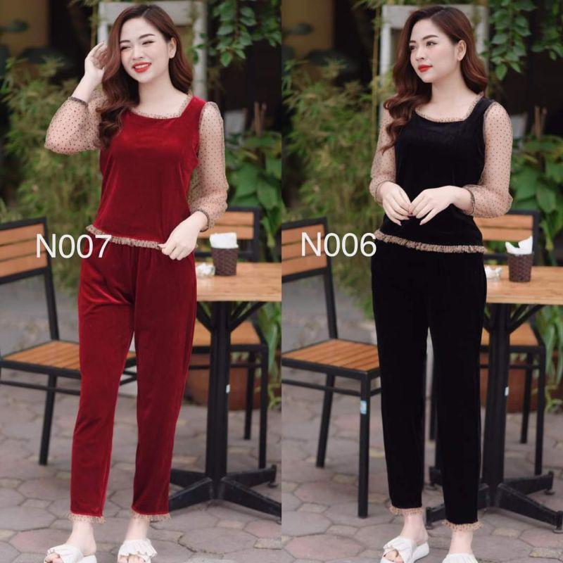 Đồ bộ nhung nữ cao cấp sang đẹp