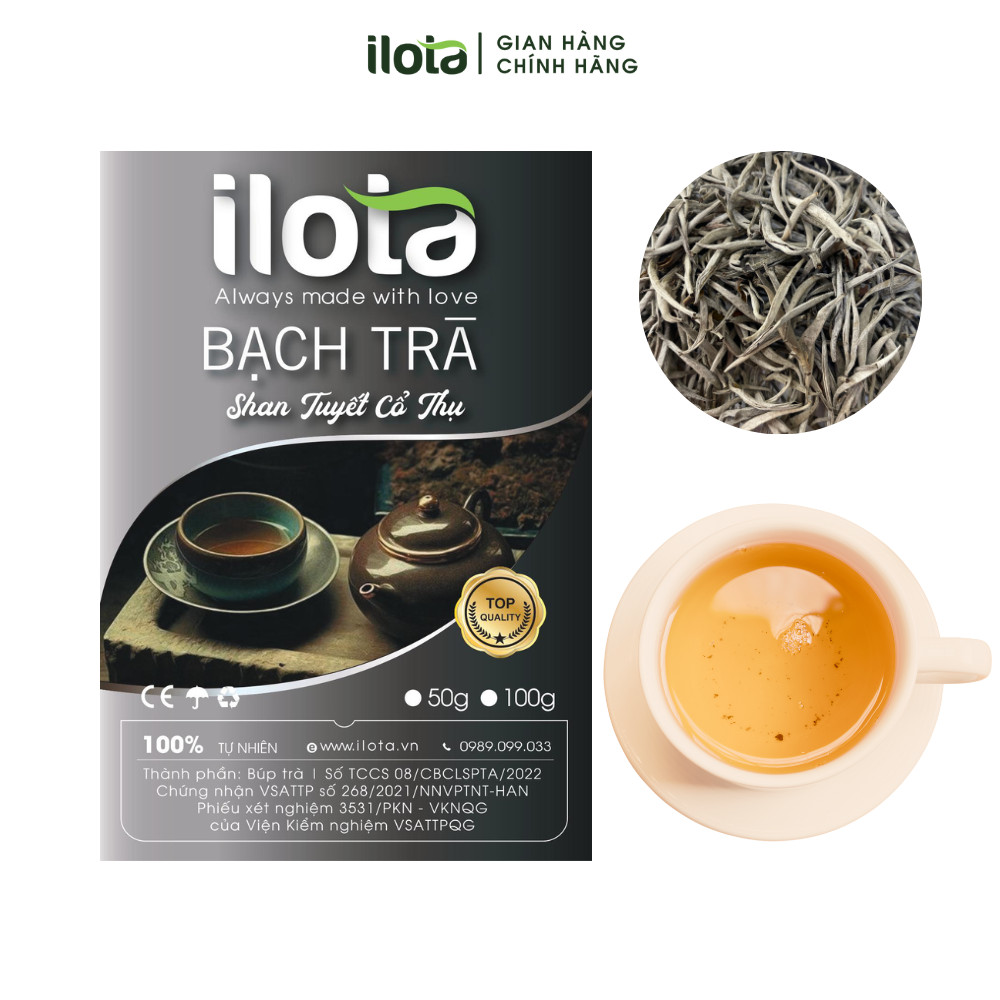 Bạch Trà Shan Tuyết Cổ Thụ thượng hạng Tây Côn Lĩnh Hà Giang loại 1 túi 50gr