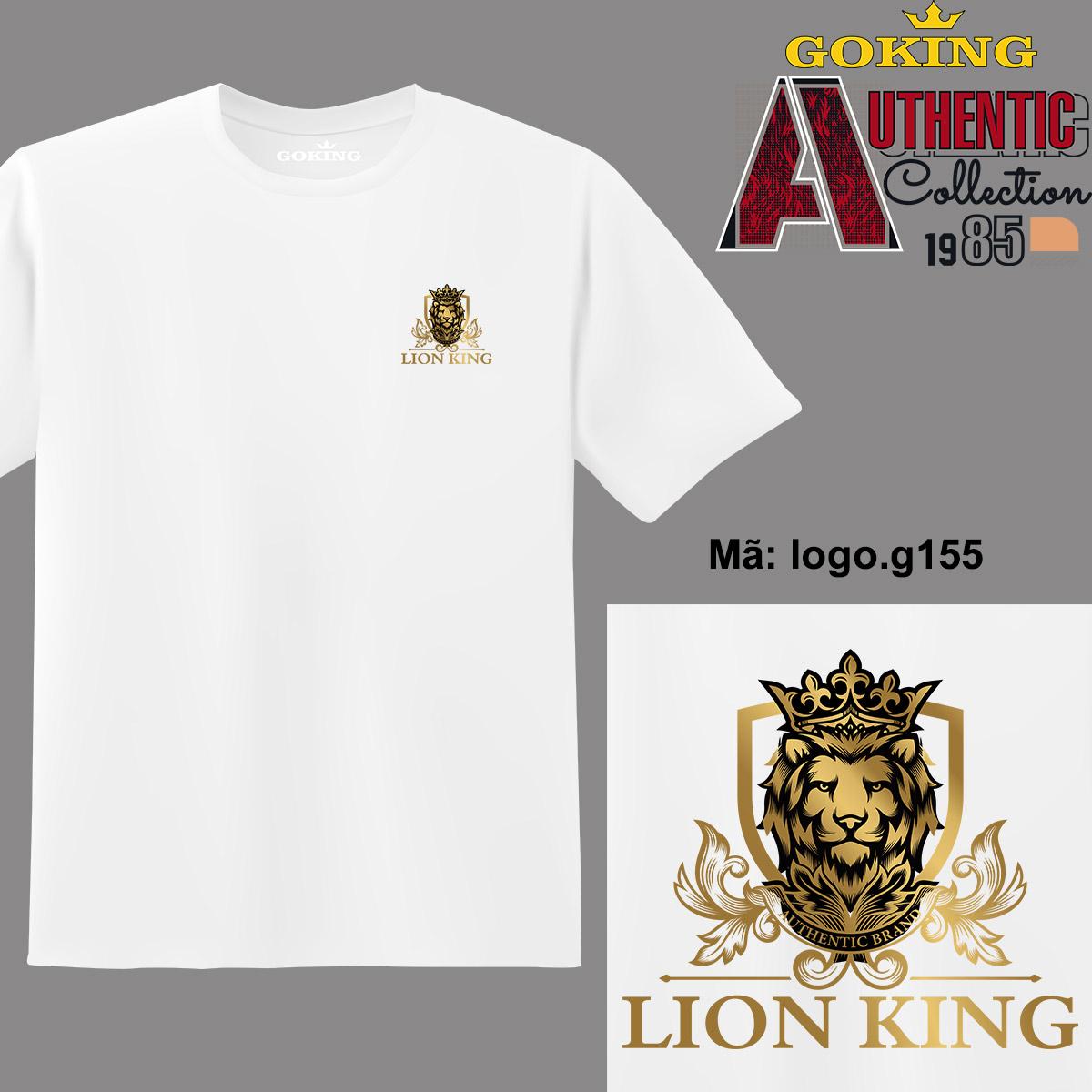 LION KING, mã logo-g155. Áo thun nam nữ in logo đẹp. Áo phông thoát nhiệt Nhật Bản GOKING cho cặp đôi, gia đình, đội nhóm, đồng phục công ty