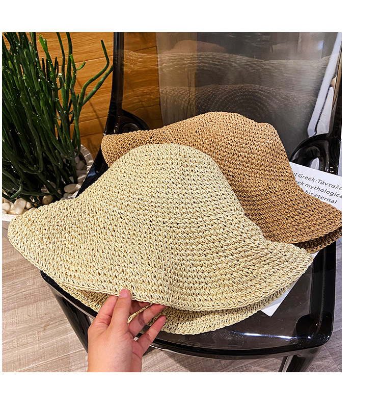 Mũ nón đi biển rộng vành cói nữ gấp gọn thoáng khí mát mẻ thời trang Hàn Quốc Dona22110206