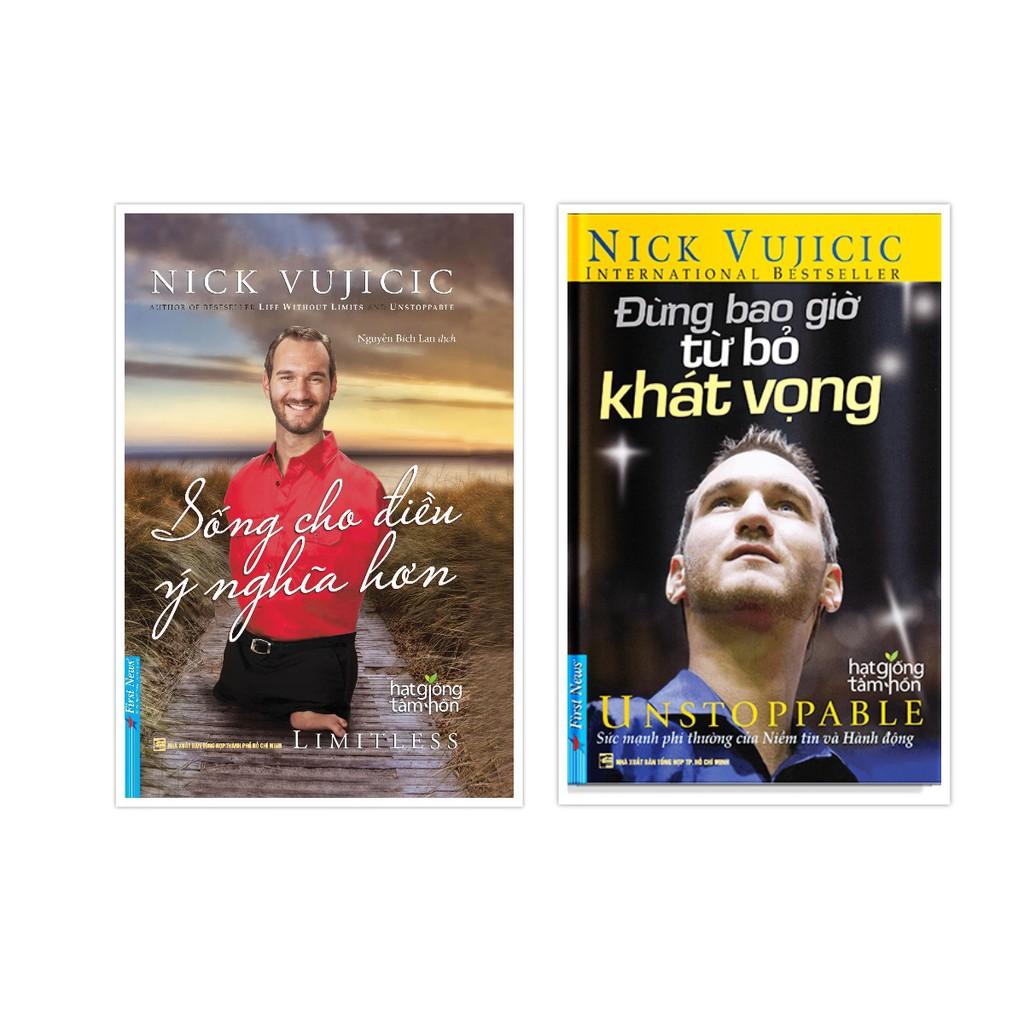 Sách - Combo Đừng bao giờ từ bỏ khát vọng + Sống cho điều ý nghĩa hơn - First News