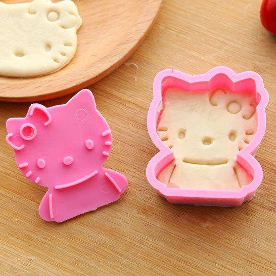 (Set 2 chiếc) Khuôn Nhấn Bánh Quy, Khuôn Cutter 3D Tạo Hình Bánh Cookie, Bánh Dứa