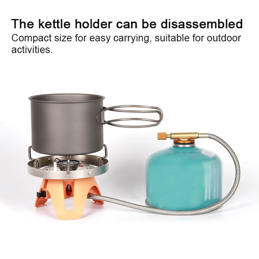 Outdoor Camping Metal Stoves Portable Picnic Barbecue Furnace Detachable Kettle Holder Stoves Mini Water Boiling Cooking Accessory