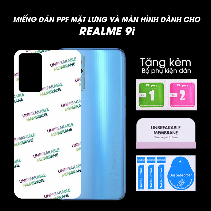 Miếng Dán Dẻo PPF Mặt Lưng, Màn Hình Mặt Trước Dành Cho Realme 9i Chống Trầy Xước - Handtown - Hàng Chính Hãng