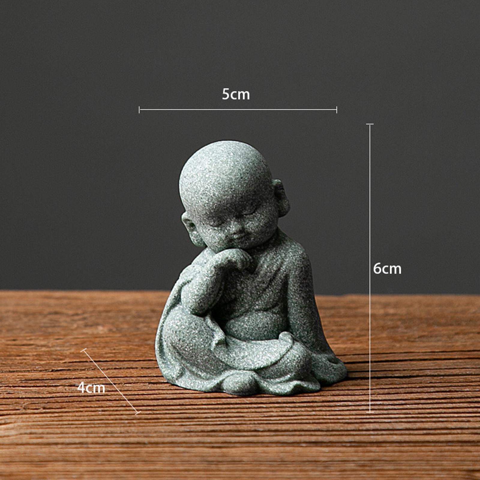 Monk Figurine Buddha Statue Ornaments Decorative Home Decor Desktop