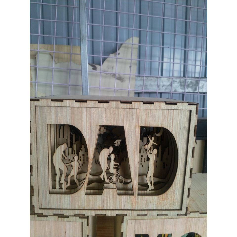 Đèn ngủ trang trí decor DAD dành cho cha