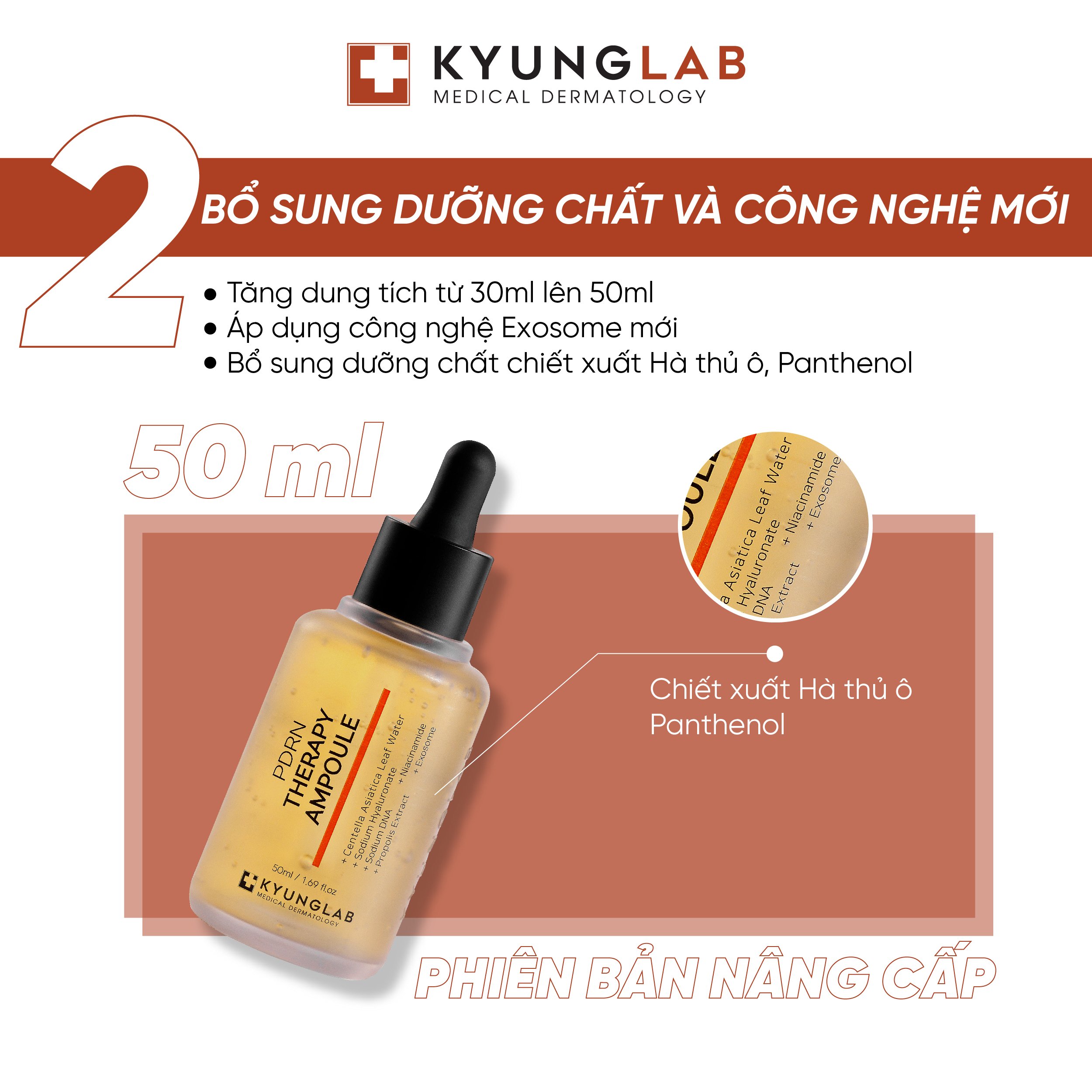 Tinh chất tế bào ngăn ngừa lão hóa da KYUNG LAB PDRN THERAPY AMPOULE 50ml Hàn Quốc