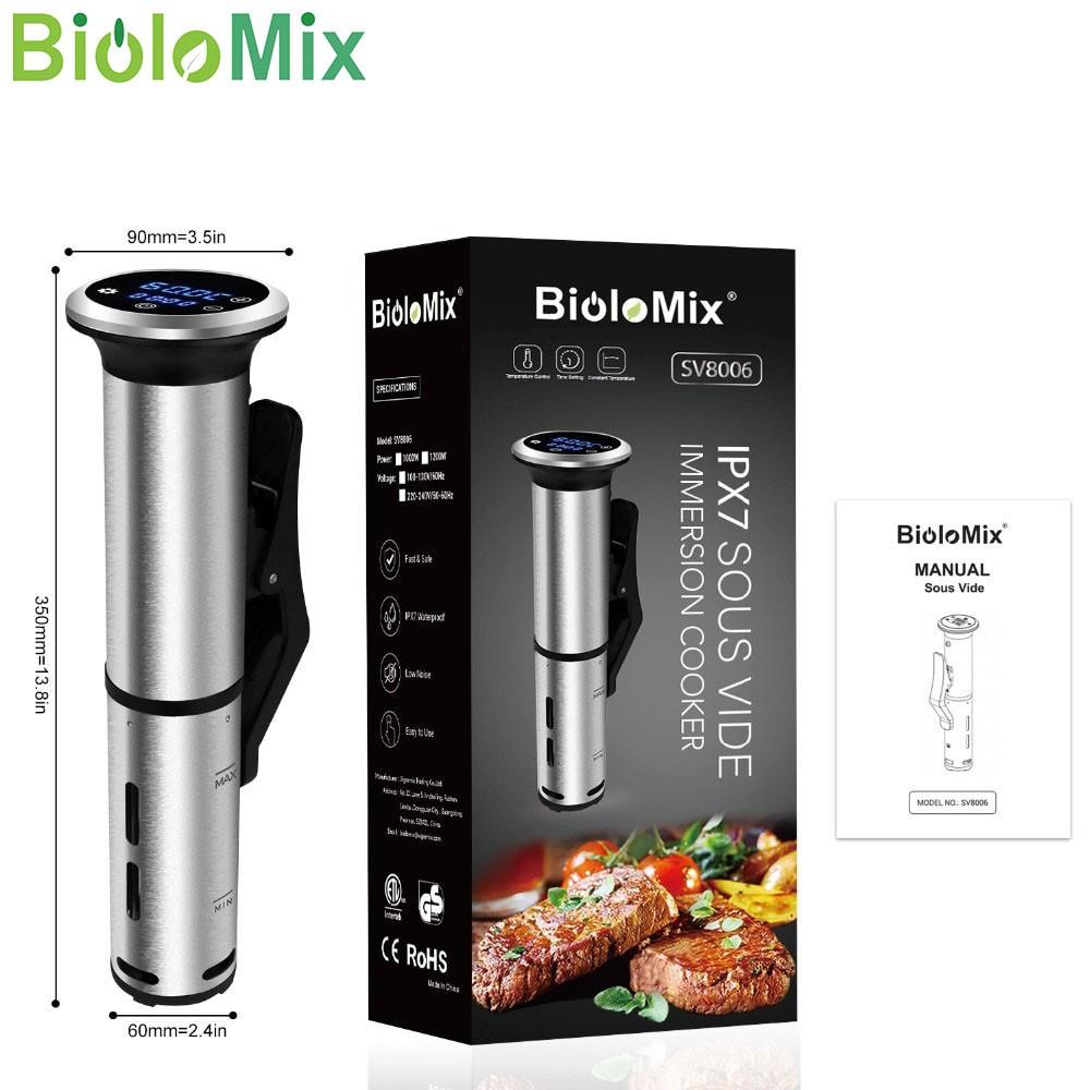 BioloMix Sous vide máy nấu chậm nồi nấu chân không màn hình điều khiển chính xác kỹ thuật số LED