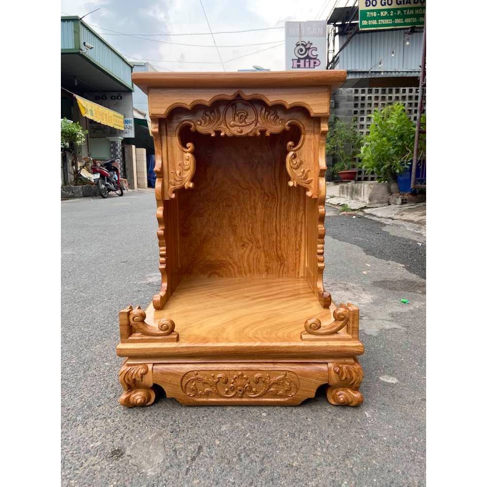 Bàn thờ thần tài ông địa gỗ gõ đỏ 48 x 68 CM