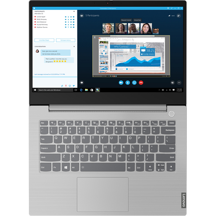 Laptop Lenovo ThinkBook 14-IIL 20SL00LKVN (Core i3-1005G1/ 4GB DDR4 2666MHz/ 512GB SSD M.2 2242 PCIe NVMe/ 14 FHD/ Dos) - Hàng Chính Hãng