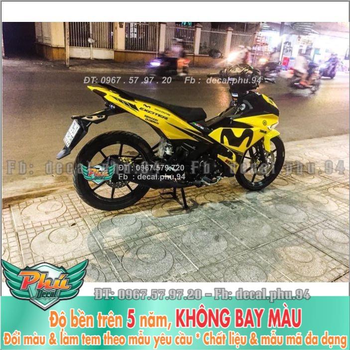 Tem rời Exciter 150 Movistar Vàng đen