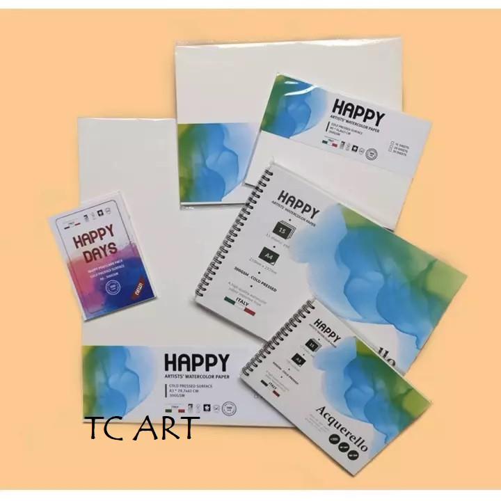 Giấy Vẽ Màu Nước HAPPY 300gsm Hạng Họa Sĩ