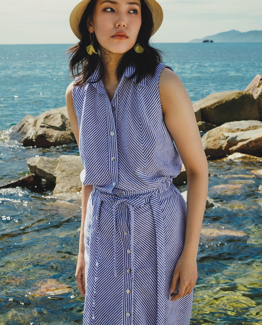 Váy Midi Ôm Linen Tuyền SKI050 thời trang thiết kế Hity