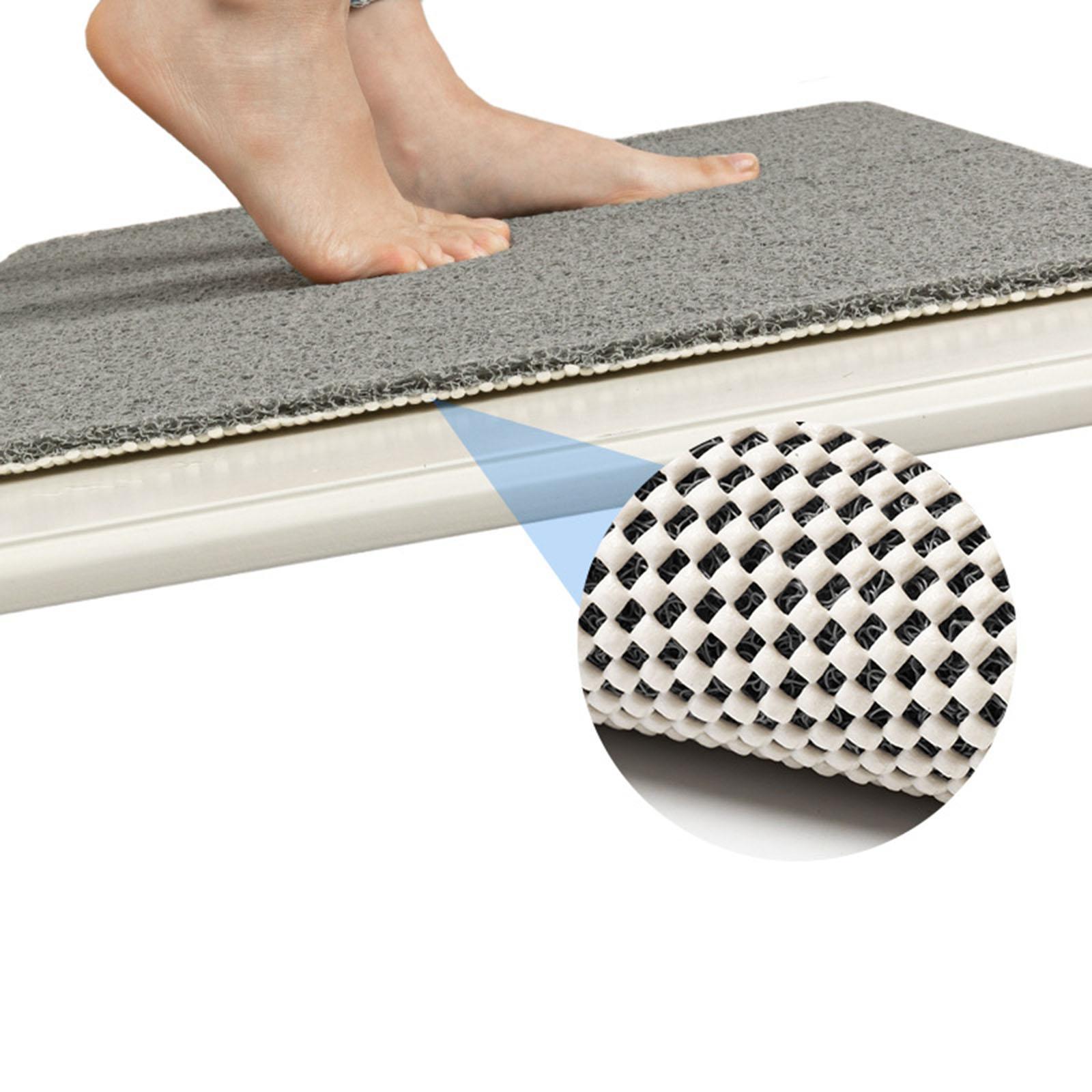Bath Mat Foldable Loofah Mats Massage Foot Pad Shower Mat Bathroom Grey