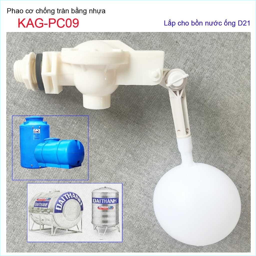 Phao bồn chứa nước, phao cơ tự ngắt nước, phao bể nước dùng cho vùng nước phèn KAG-PC09 KAG PC10