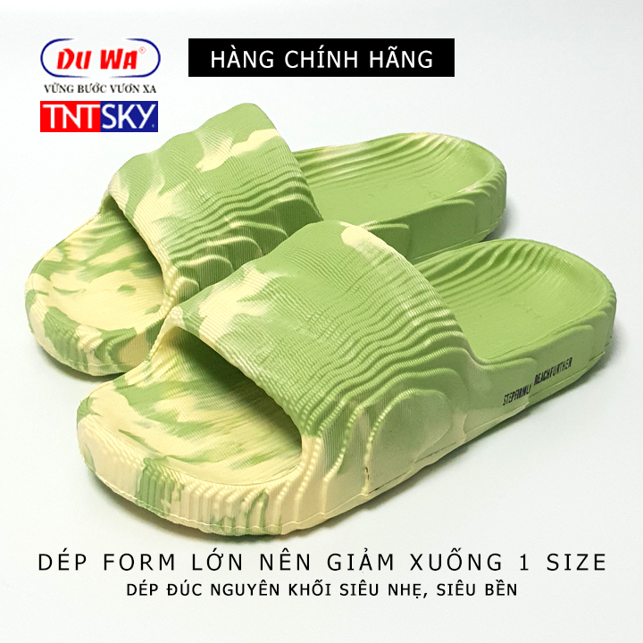 Dép Đúc Quai Ngang Vân Gỗ Nam, Nữ Siêu Nhẹ Duwa - Hàng Chính Hãng - Tk211 - Xanh Lá - 41