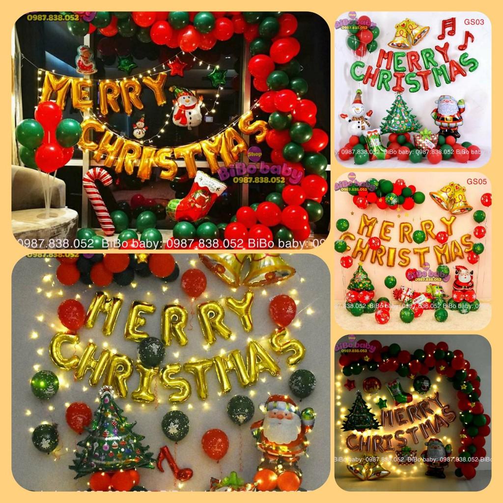 Sét bóng trang trí giáng sinh noel